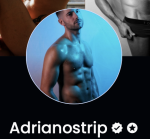 Adriano stripteaseur sur MYM